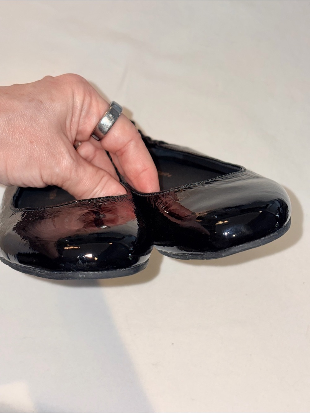 Black Patent Leather Flats - Picture 2 of 6